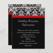 黒/白ダマスク（赤アクセント付き） (正面/裏面)