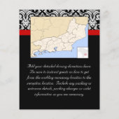 黒/白ダマスク（赤アクセント付き） (裏面)