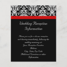 黒/白ダマスク（赤アクセント付き）