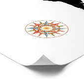 黒&白トラベルworld_map ポスター (角)