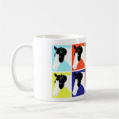 黒/白ピント絵を描ホースコーヒーマグのギフト コーヒーマグカップ (左)