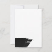 黒+白モダンインクの結婚詳細エンクロージャ 招待状 (裏面)