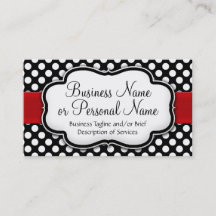 黒/白水玉模様赤リボン表/裏