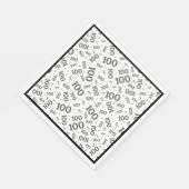 黒/白100乱数パターン スタンダードランチョンナプキン (角)