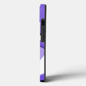 黒、白、および紫の流体抽象芸術 Case-Mate iPhoneケース (裏面 / 左)