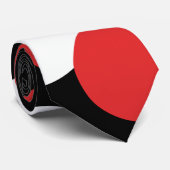 黒、白、および赤の水玉模様 ネクタイ (ロール)