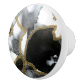 黒、白、および金ゴールドノブ |モダン & Chic セラミックノブ (右)