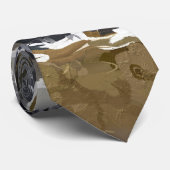 黒、白、および金ゴールド抽象芸術 ネクタイ (ロール)