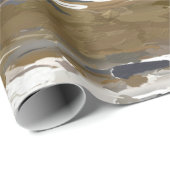 黒、白、および金ゴールド抽象芸術 ラッピングペーパー (ロールコーナー)