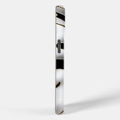 黒、白、および金ゴールド渦巻き Case-Mate iPhoneケース (裏面 / 右)