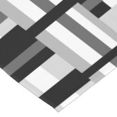 黒、白、グレーのプレイド ショートテーブルランナー (コーナー)