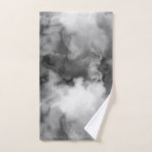 黒、白、グレーのマーブル抽象芸術 バスタオルセット (ハンドタオル)