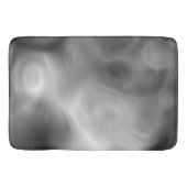 黒、白、グレーのマーブル抽象芸術 バスマット (正面)