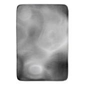 黒、白、グレーのマーブル抽象芸術 バスマット (正面縦)