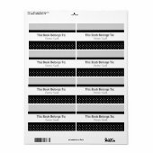 黒/白/グレー水玉模様 ラベル (フルシート)