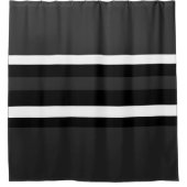 黒、白、グレー シャワーカーテン (正面)