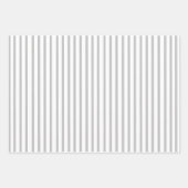 黒、白、グレー、ストライプ3のセット ラッピングペーパーシート (正面3)