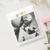 黒 白 グレー 幾何学的な形 フェイバーバッグ (封をした状態)