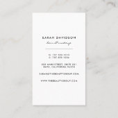 黒&白 |ジオメトモダンリ垂直 名刺 (裏面)