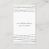 黒&白 |ジオメトモダンリ垂直 名刺 (正面)