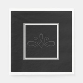 黒&白 スタンダードランチョンナプキン