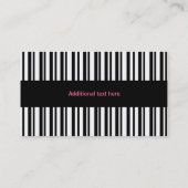 黒、白、ピンクのベーカリー名かわいらし刺 名刺 (裏面)