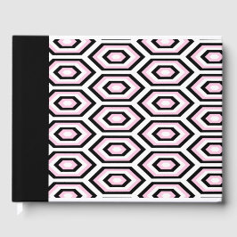 黒、白、ピンク八角形 ゲストブック