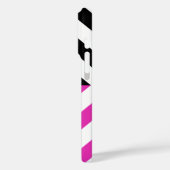 黒、白、ホットピンクの山クラシック形模様 Case-Mate iPhoneケース (裏面 / 左)