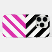 黒、白、ホットピンクの山クラシック形模様 Case-Mate iPhoneケース (裏面 (横))