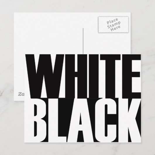 黒(白) ポストカード (正面/裏面)