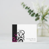 黒、白、マゼンタの旋回プレイスカード書、 プレイスカード (スタンド正面)