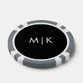黒(白) |モノグラモダンム ポーカーチップ (シングル)