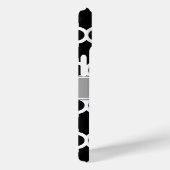 黒 白 モロッコ #5 ダークグレー 名前 モノグラム Case-Mate iPhoneケース (裏面 / 右)