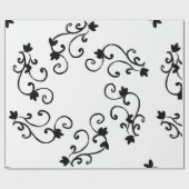 黒&白 ラッピングペーパー (フラット)