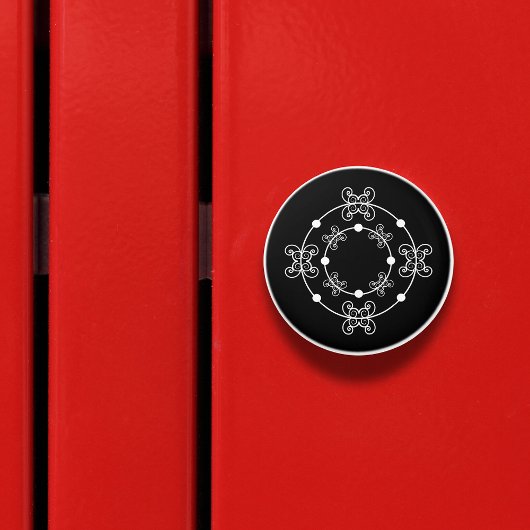 黒&白 |同心円飾ノブ セラミックノブ