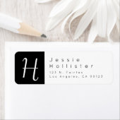 黒&白 |差出人住所 ラベル (インサイチュ)