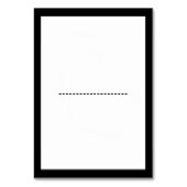 黒（白） 渦巻形のハート – エスコートカード テーブルナンバー (裏面)