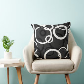 黒、白、灰色の円 クッション (椅子)