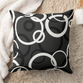黒、白、灰色の円 クッション (ブランケット)