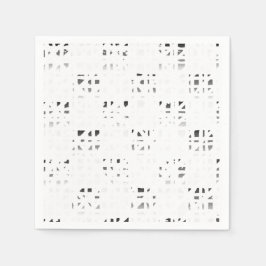 黒、白、灰色アートプリント2枚のナプキン スタンダードカクテルナプキン