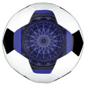 黒 白 紫 サッカーボール (回転)