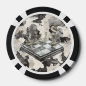 黒 白 茶色の四角形 ポーカーチップ (裏面)