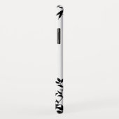 黒,白,蝶iPhoneケース, Case-Mate iPhoneケース (裏面/右)