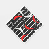 黒、白、赤のアーモダント スタンダードランチョンナプキン (角)