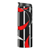 黒、白、赤のアーモダント タンブラー (回転右)