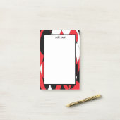 黒、白、赤のエリプティカル ポストイット (デスク上)