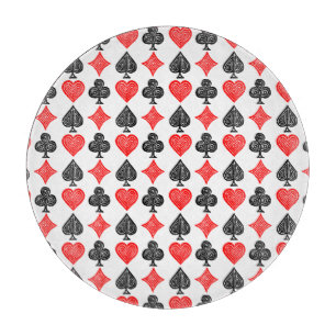 黒/白/赤のカー遊ドすべてのシンボルLino Cut カッティングボード