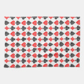 黒/白/赤のカー遊ドすべてのシンボルLino Cut キッチンタオル (横)