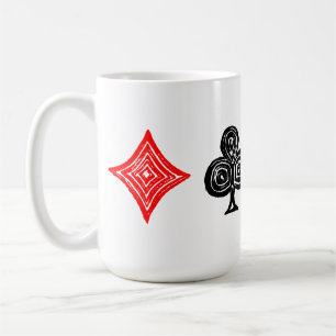 黒/白/赤のカー遊ドすべてのシンボルLino Cut コーヒーマグカップ