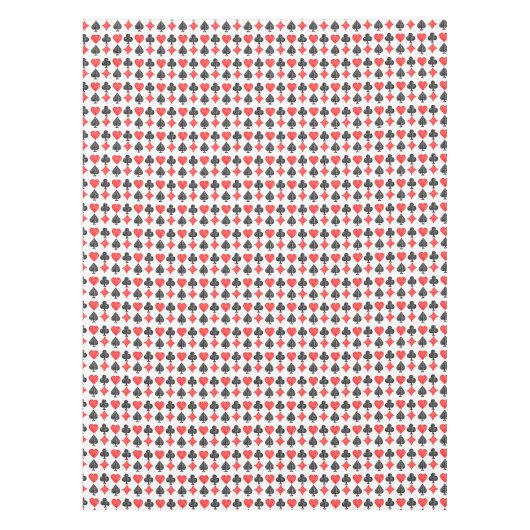 黒/白/赤のカー遊ドすべてのシンボルLino Cut テーブルクロス (正面)